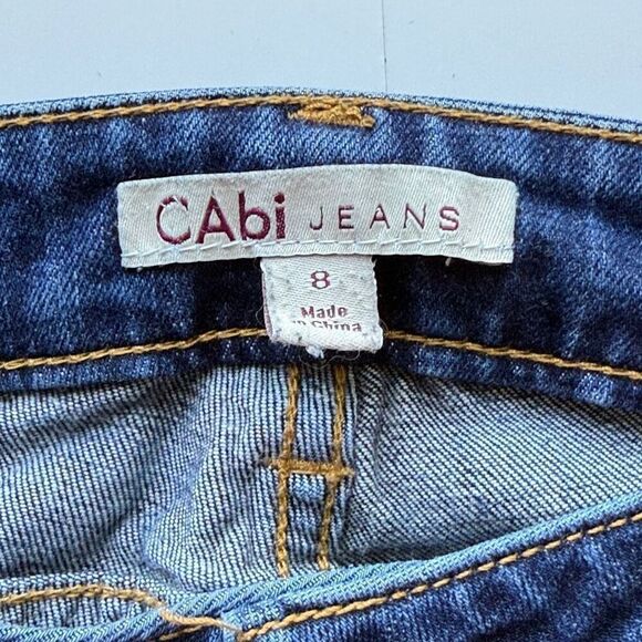 Cabi Classic Straight Leg Jeans, Dark Wash,‎ Size8 - Picture 3 of 7